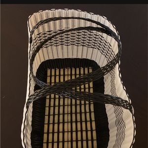 Large Black and White El Salvadoran Woven Handcrafted Tote Bag